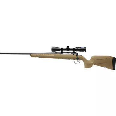Savage Arms 32197 Axis 2 XP Combo 7mm-08 Rem 4+1 22" Black Sporter Barrel, Black Drilled & Tapped Steel Receiver, Fixed Flat Dark Earth Synthetic Stock, Left Hand, Boresighted 3-9x40