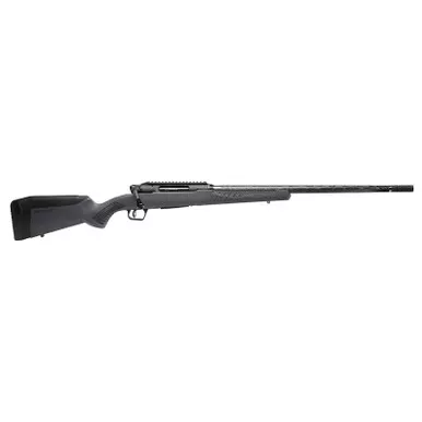 Savage Arms 57897 Impulse Mountain Hunter 6.5 PRC 2+1 24" Carbon Fiber Threaded Barrel Black Aluminum Receiver w/Picatinny Rail, Gray AccuStock Synthetic Stock, Ambidextrous