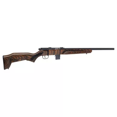Savage Arms 91937 93 Minimalist Full Size 22 WMR 10+1 18" Matte Black Threaded Barrel, Matte Black Drilled & Tapped Carbon Steel Receiver, Natural Brown Boyd's Minimalist Laminate Stock, Right Hand