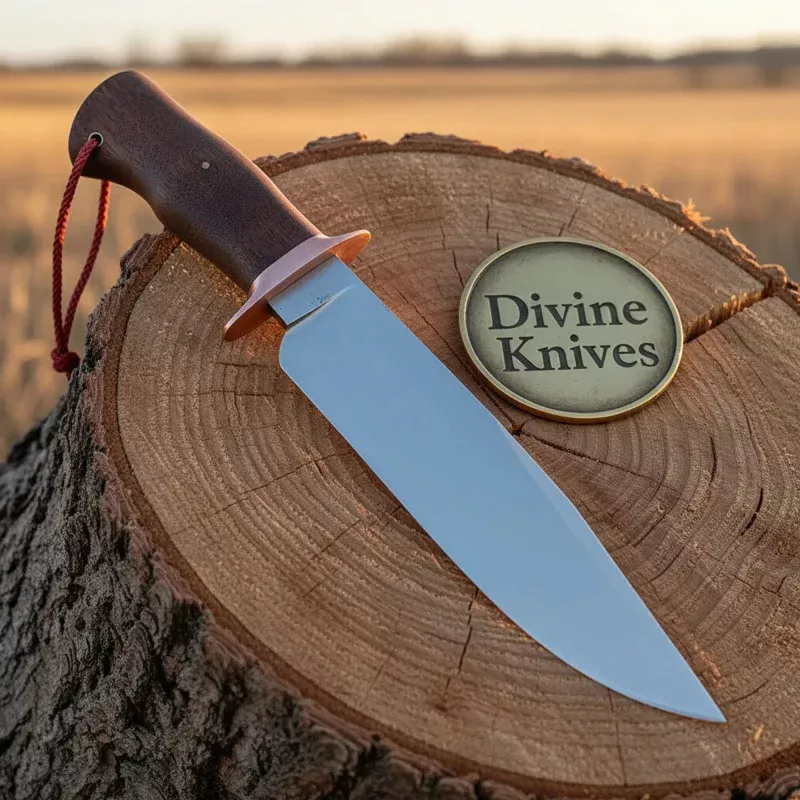 Sawback Damascus Bowie Knife with Stag Handle for Outdoor Use