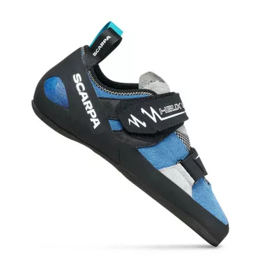 SCARPA Men's Helix V Hyper Blue/Silver Climbing Shoes (70107/000-HybluSil)