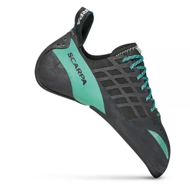 SCARPA Womens Instinct Black/Aqua Climbing Shoes (70036/002-BlkAqua)