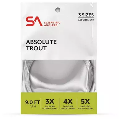 Scientific Anglers Absolute Trout Leader Assortment 3X - 4X - 5X