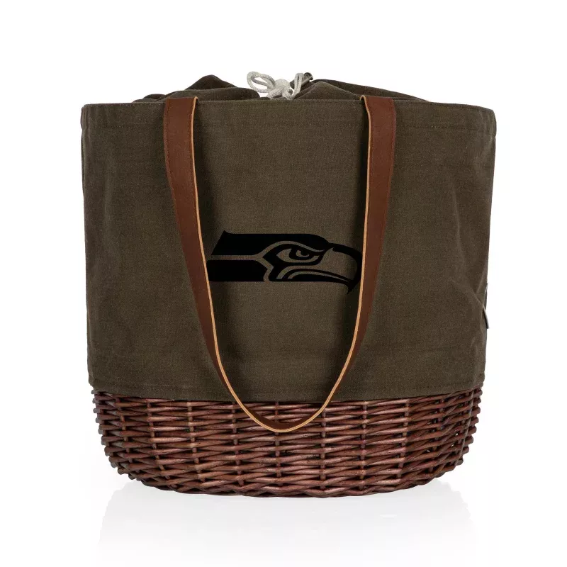 Seattle Seahawks – Coronado Canvas and Willow Basket Tote