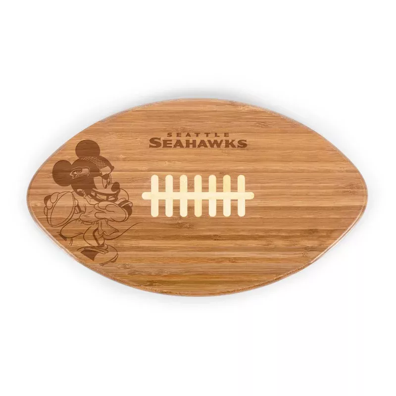 Seattle Seahawks Mickey Mouse – Touchdown! Football Cutting Board & Serving Tray