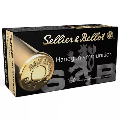 Sellier & Bellot SB357C Handgun 357Mag 158gr Semi Jacketed Hollow Point 50 Per Box/20 Case