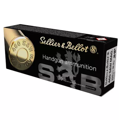 Sellier & Bellot SB460B Handgun 460S&WMag 255gr Jacketed Hollow Point 20 Per Box/12 Case