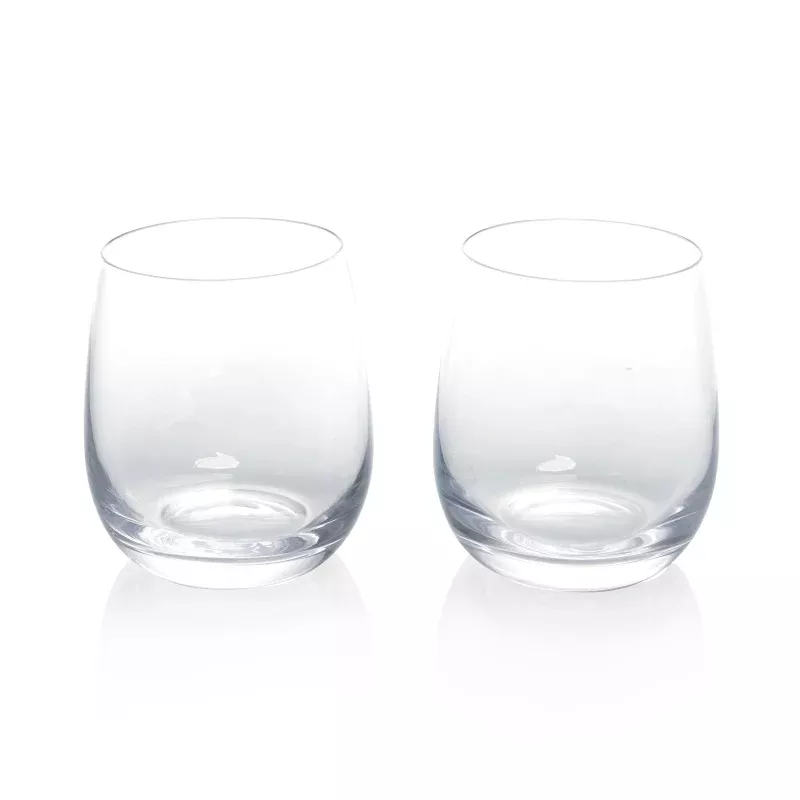 Set of 2 Stemless Wine Glasses