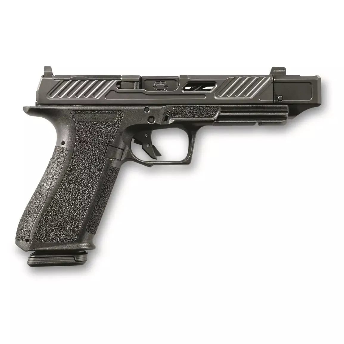 Shadow Systems 9mm 4.5" 17+1 Compensated Fluted Barrel Tritium Front Sight Optic Ready Interchangeable Backstraps DR920P