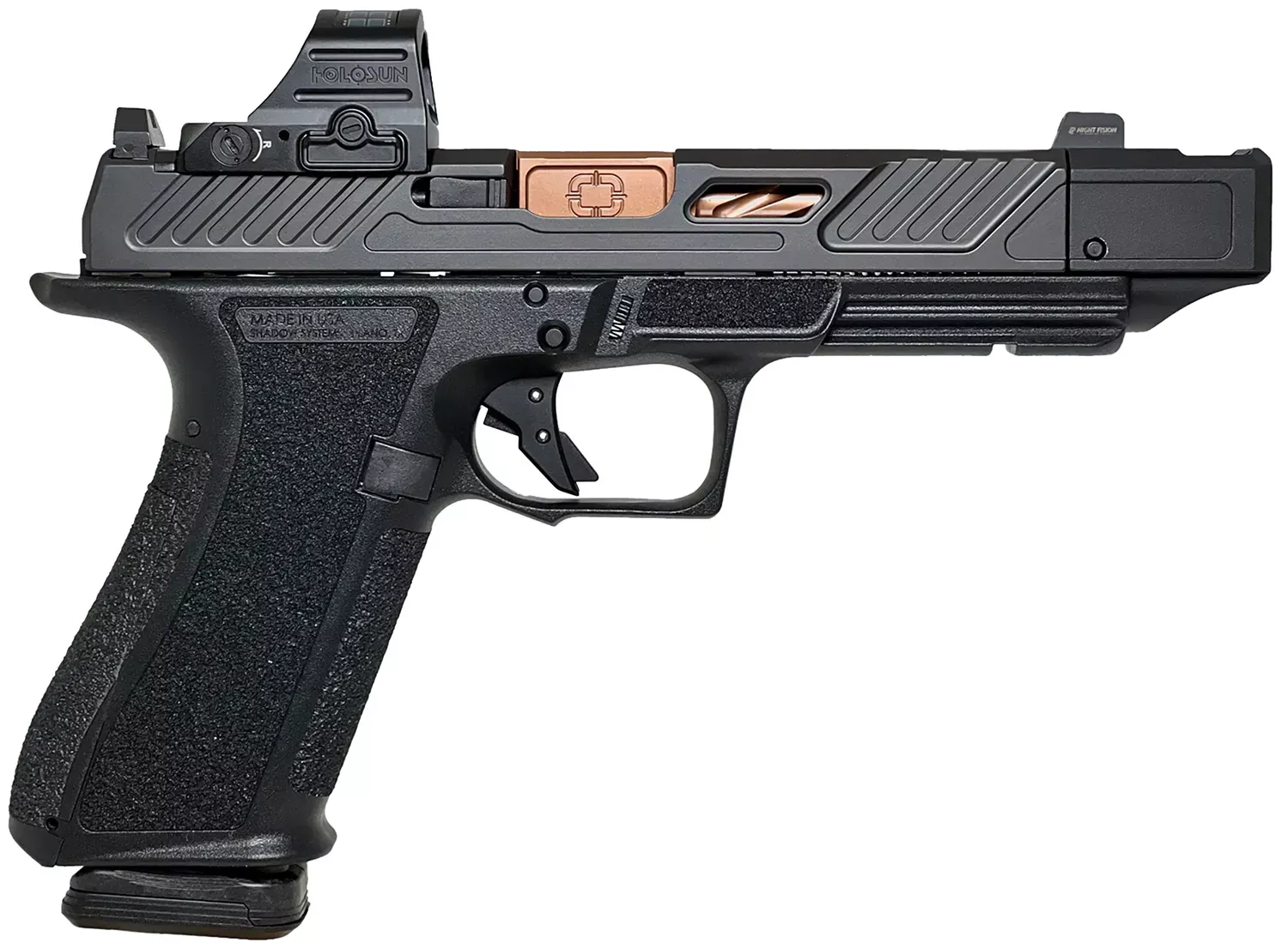 Shadow Systems DR920P Compensator w/Optic 9mm Luger Pistol 4.60" Black/Bronze SS2211H