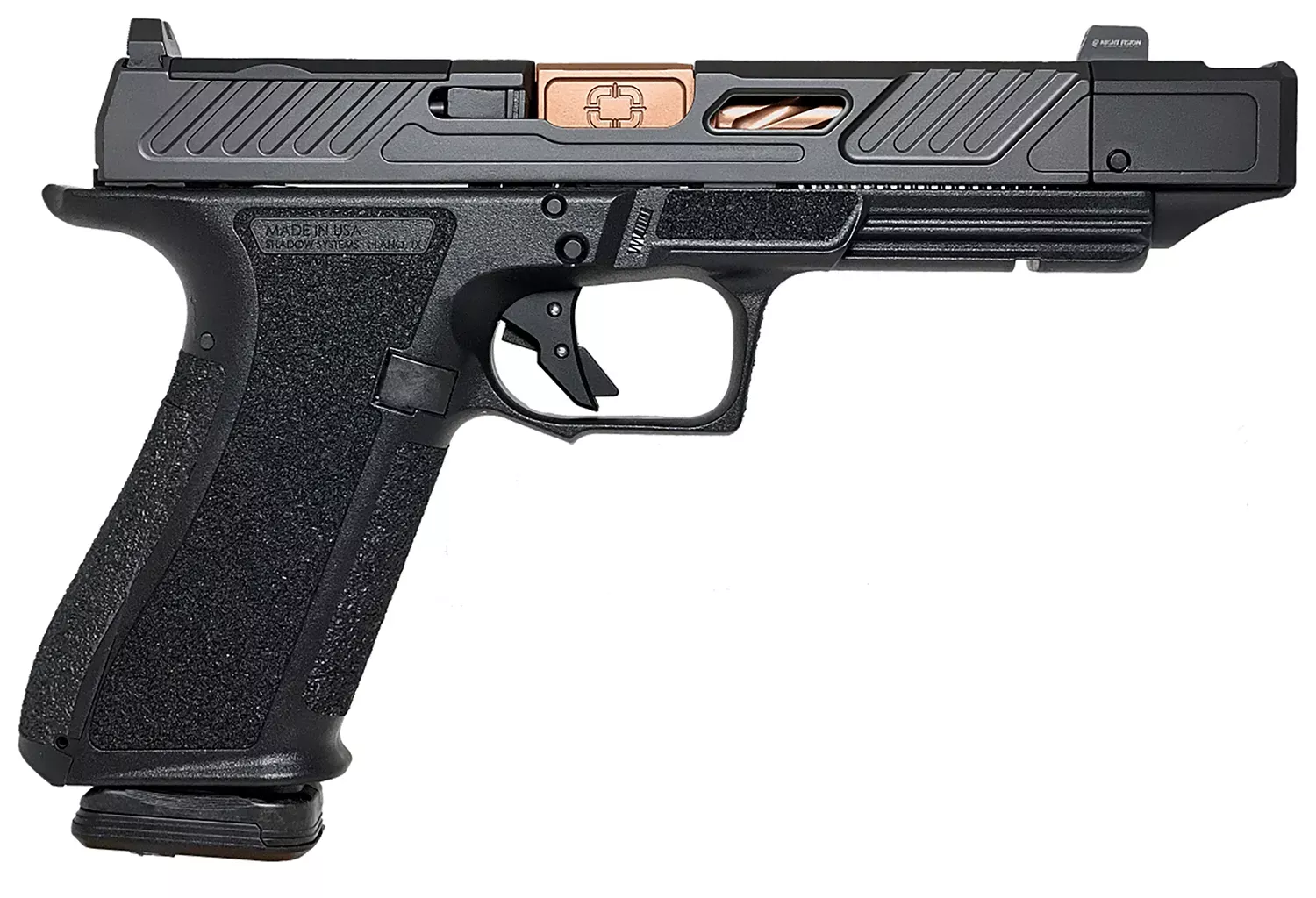 Shadow Systems DR920P Elite *CA Compliant 9mm Luger Pistol 4.48" Black with Bronze SS2239CA