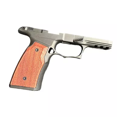 Sharps Bros. SBGM07-G2 Grip Module for SIG Sauer P365 XMACRO, Black Anodize with Brazilian Cherry, Manual Safety Cut