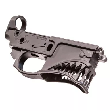Sharps Bros SBLR01 Hellbreaker Stripped Lower Multi-Caliber Black Anodized Finish 7075-T6 Aluminum Material Compatible w/Mil-Spec AR-15 Internal Parts