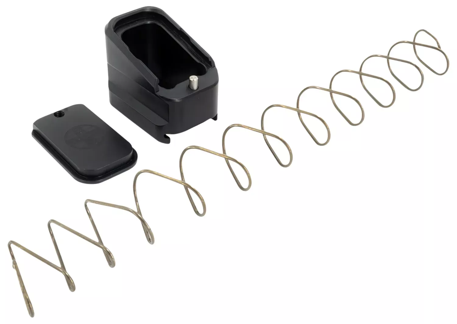Shield Arms Magazine Extension for Full Size Glock, 5rd (9mm), 4rd (40S&W), Black Aluminum