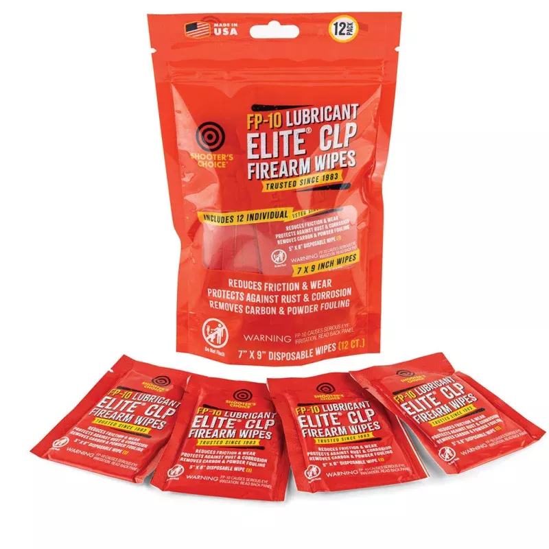 Shooters Choice FP-10 Lubricant Elite CLP Wipes 12pk