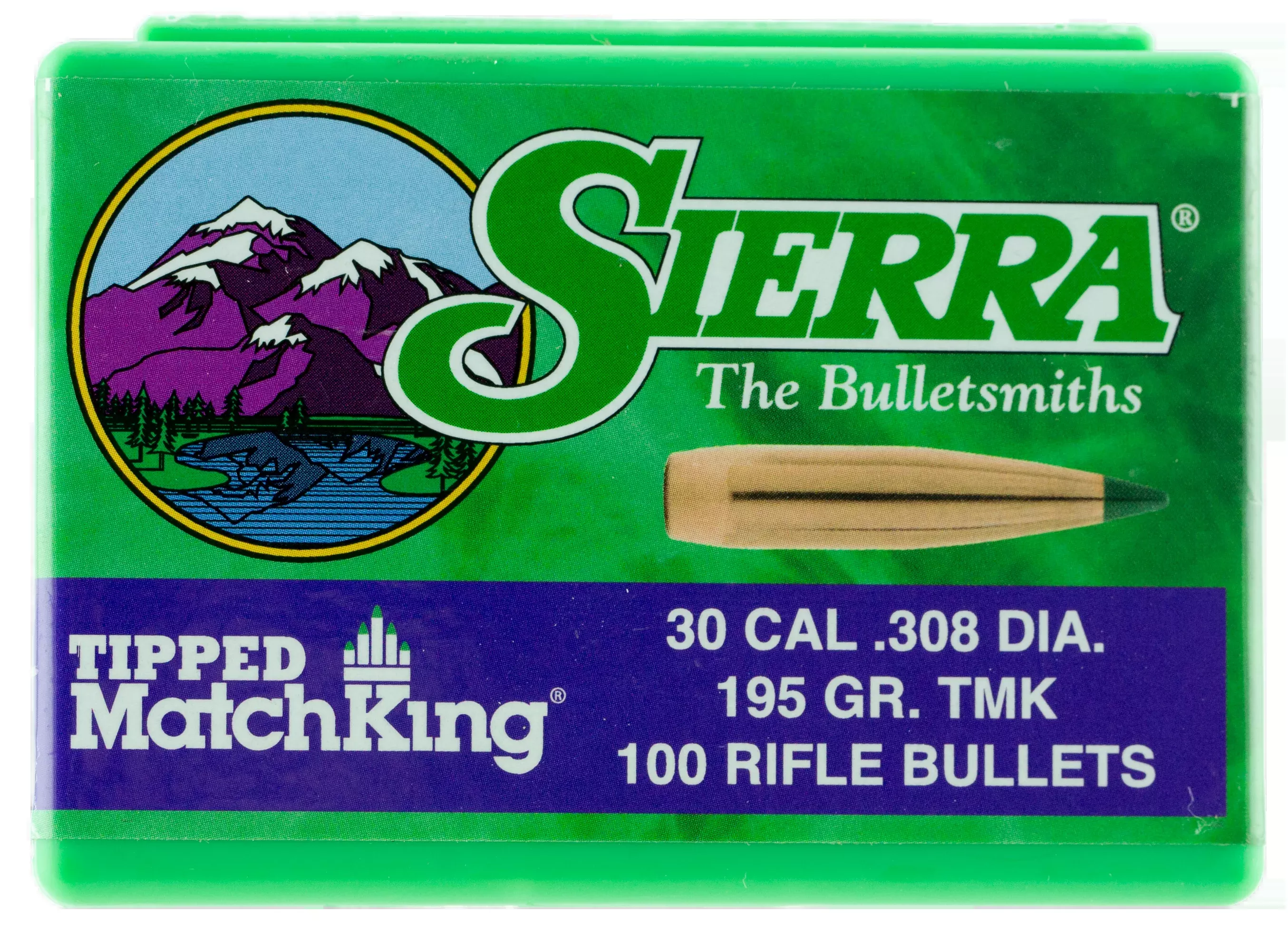 Sierra Bullets .30 Cal .308 - 195gr Hp-bt Match Tmk 100ct