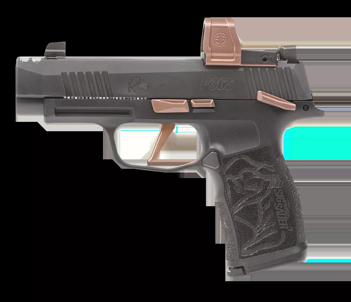 Sig 365XL COMP Rose Kit w/Red Dot 9mm 12+1 3.70″ Barrel SS Slide/FCU Polymer Grip Night Sights Black/Rose 365XL9ROSEMSRXZE