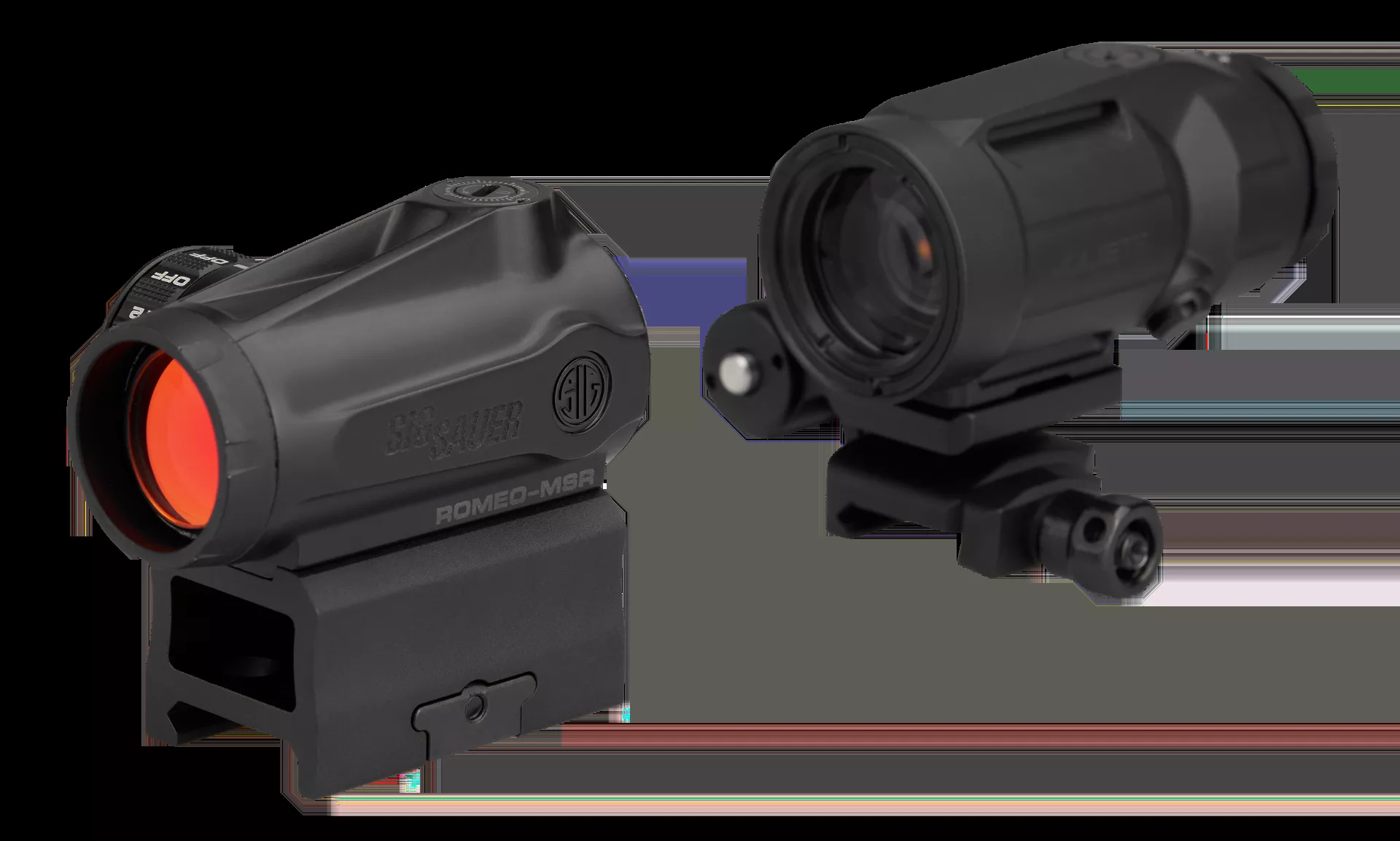 SIG Sauer ROMEO-MSR Gen II & JULIET5 Micro 1x/5x Red Dot Sight & Magnifier Combo 2 MOA SORJMSR501