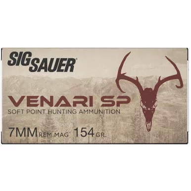 Sig Sauer V7MMSP15420 Venari 7mmRemMag 154gr Soft Point 20 Per Box/10 Case