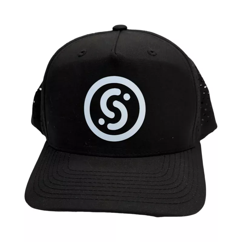 Signature Perforated Performance Hat – Black