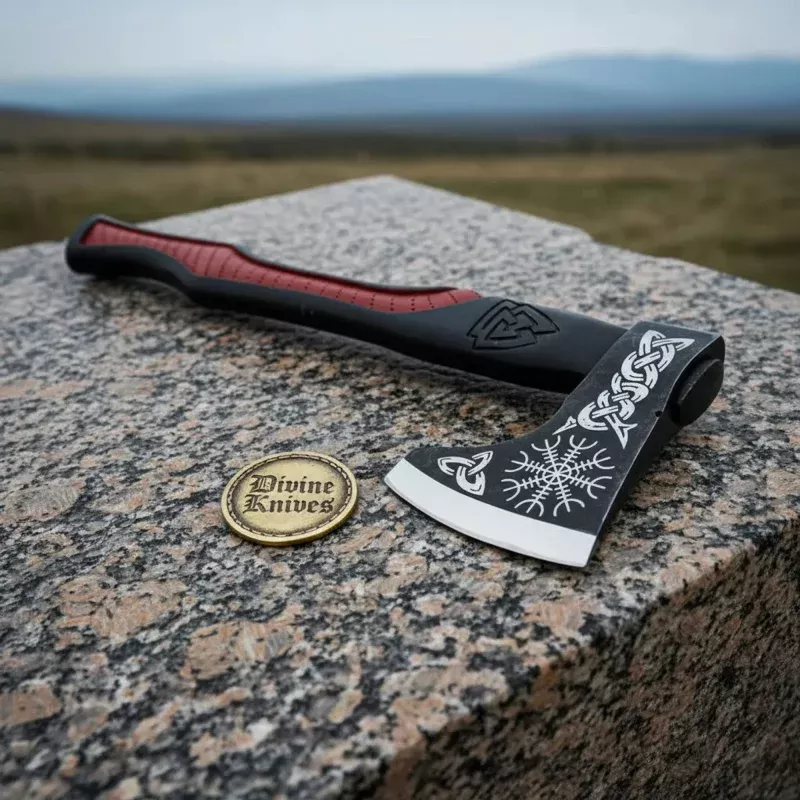 Skeggx SetViking Axe with Hand-Engraved Runes
