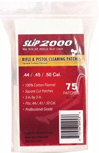 Slip 2000 Cleaning Patches 3″ – Square .44/.45/.50 Cal 75-pack
