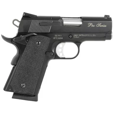 Smith & Wesson 178020 PC 1911 Pro Sub-Compact Frame 45 ACP 7+1, 3" Stainless Steel Barrel, Black Serrated Carbon Steel Slide, Black Aluminum Frame w/Beavertail, Black Stippled Grip