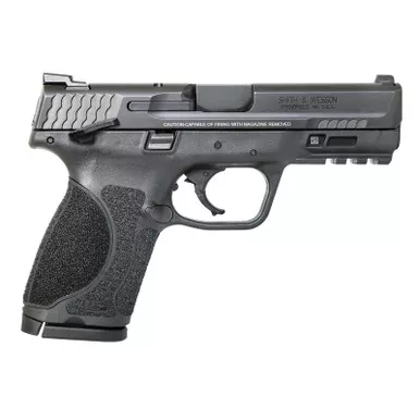 Smith & Wesson LE 11677 M&P 9 M2.0 Compact 9mm Luger Double 4" TS 15+1 Black Interchangeable Backstrap Grip Black Polymer Frame Black Armornite Stainless Steel Slide