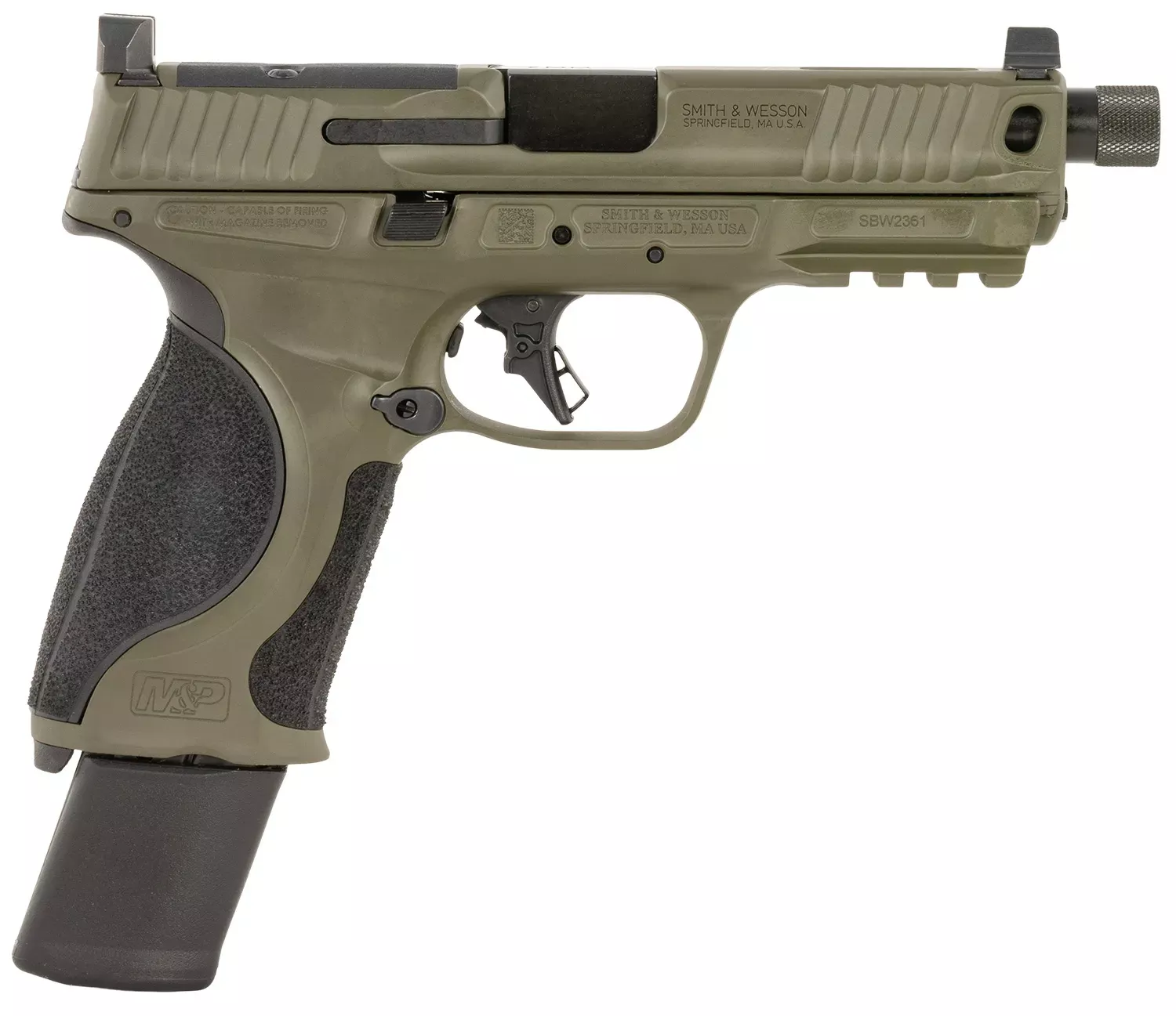 Smith & Wesson M&P PC M2.0 9mm Luger Pistol 4.80" OD Green 14646