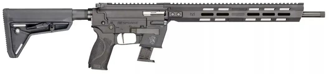 Smith & Wesson Response 9mm Rifle 10+1 16.5" Threaded Barrel Blowback Action M-LOK Handguard Adj Stock Magwell Adapter Black 13800