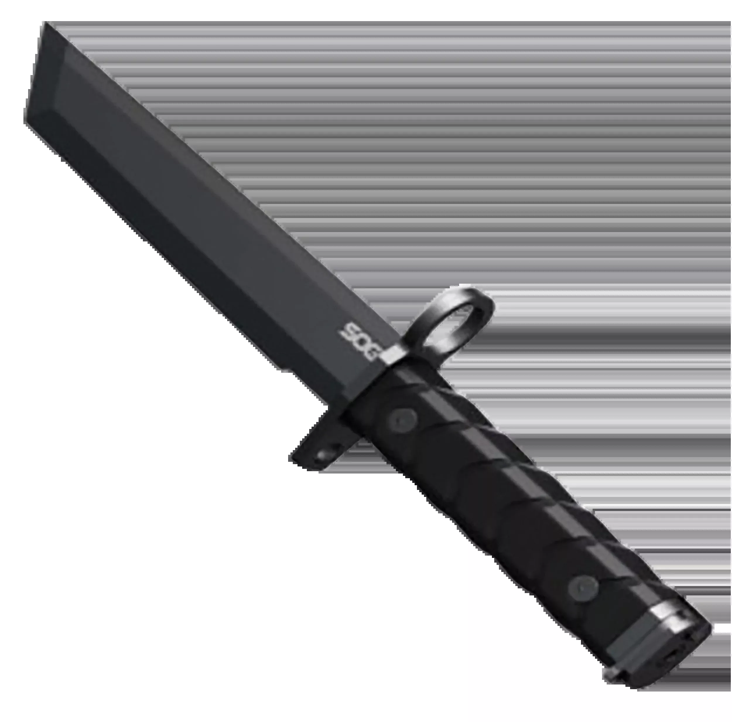 Sog Knife Boyonet 7" Tanto - Blade Black/black W/sheath