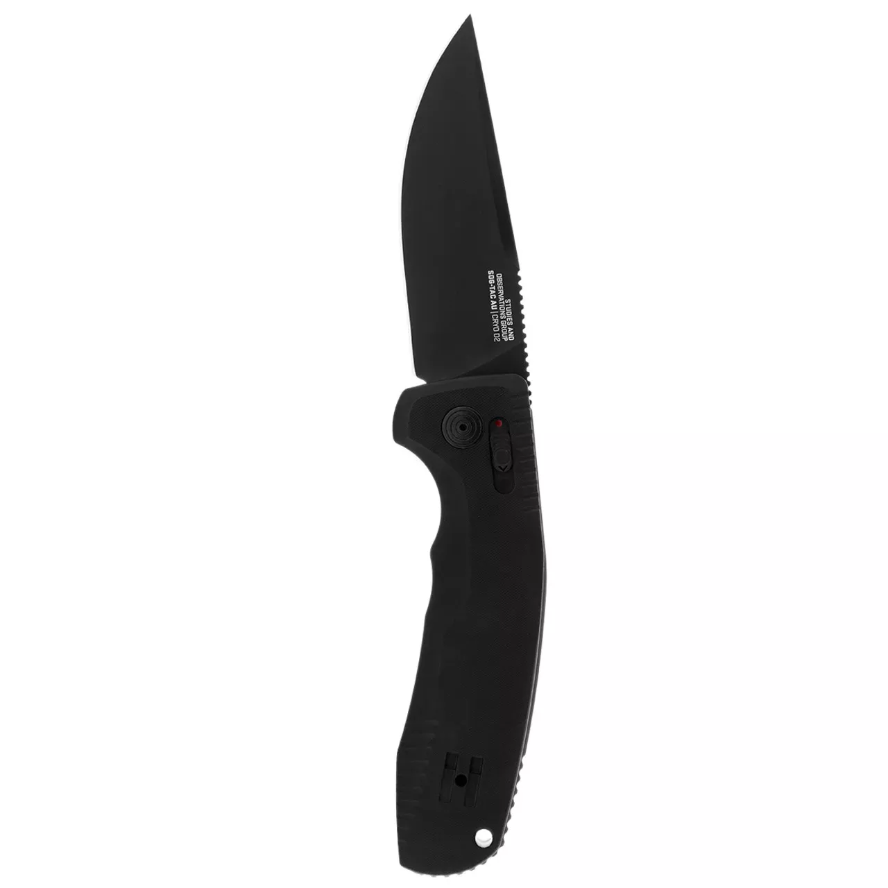 Sog Tac AU Straight Edge Folding Knife-Black