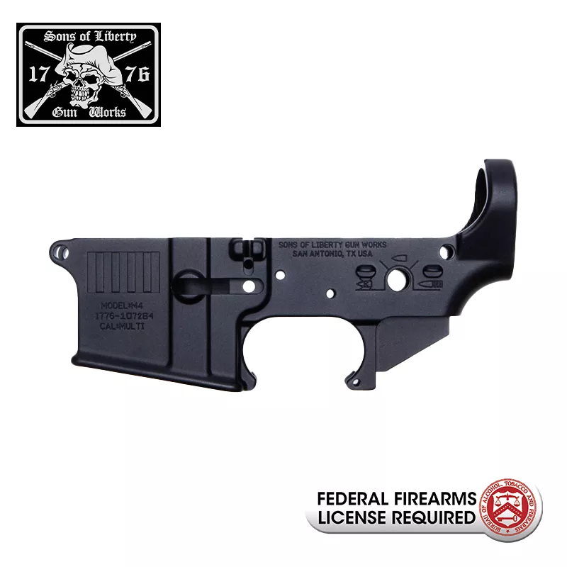 Sons of Liberty M4 Lower Receiver Rebellious Stripes