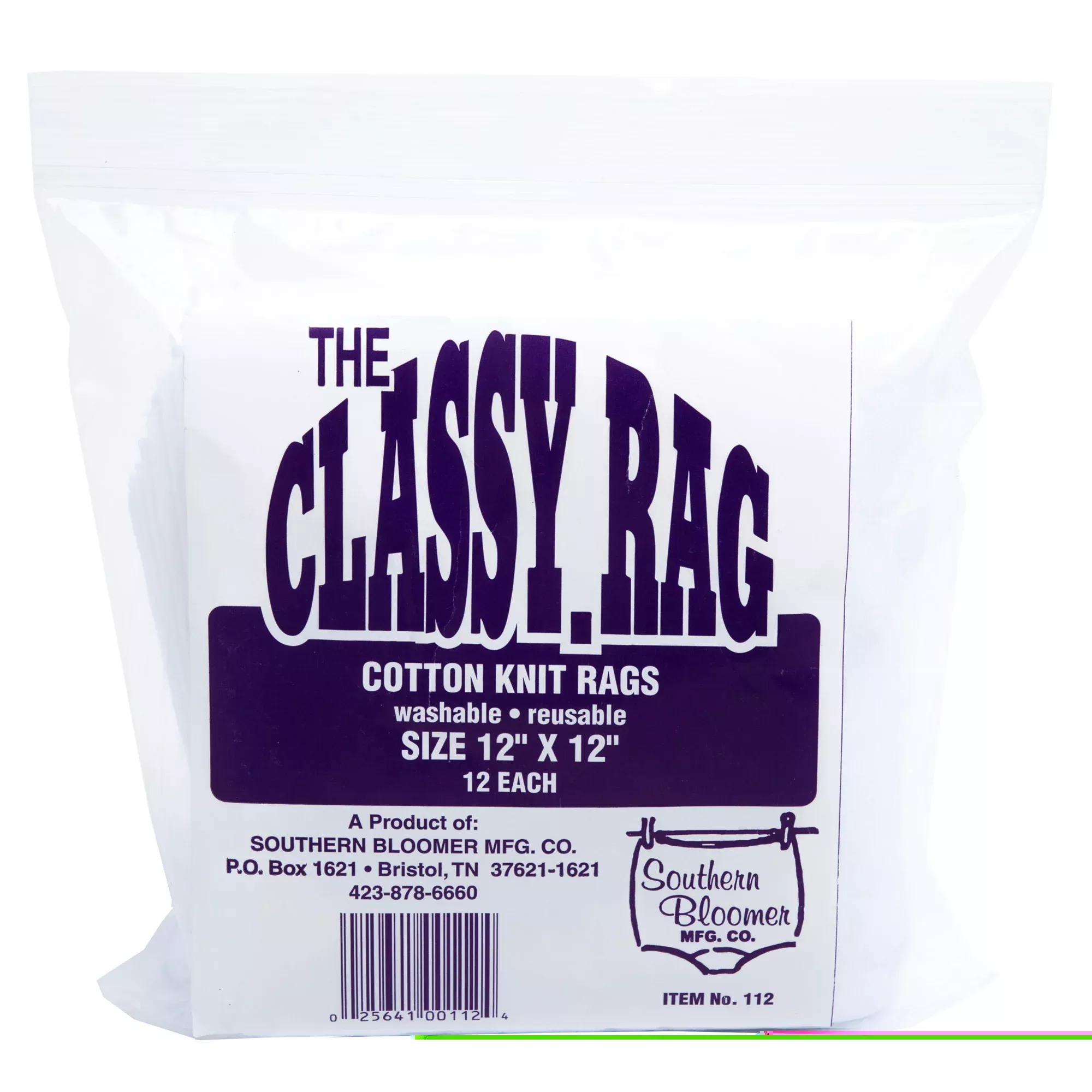 Southern Bloomer 100% Knit – Rags 12″x12″ 12 Per Bag