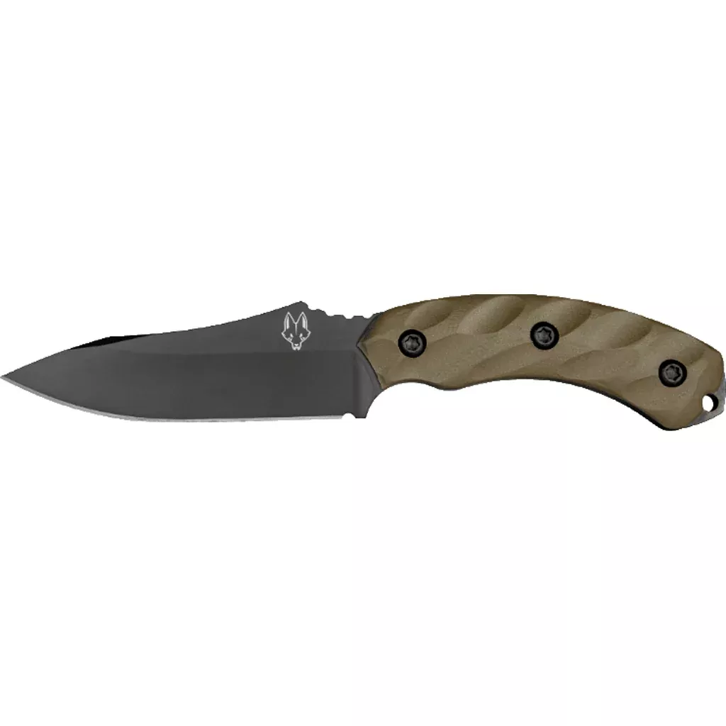 Southern Grind Jackal Fixed Blade Knife 4.75 In. Black Pvd W/ Od Green Handle