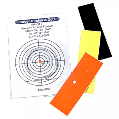 Specialty Archery 614C Circles Dots, Black/Orange/Yellow