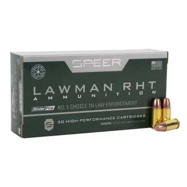 Speer 53365 Lawman Training RHT 9mmLuger 100gr SinterFire Frangible 50 Per Box/20 Case