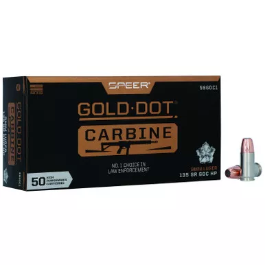 Speer 59GDC1 Gold Dot 9mmLuger 135gr Hollow Point 50 Per Box/20 Case