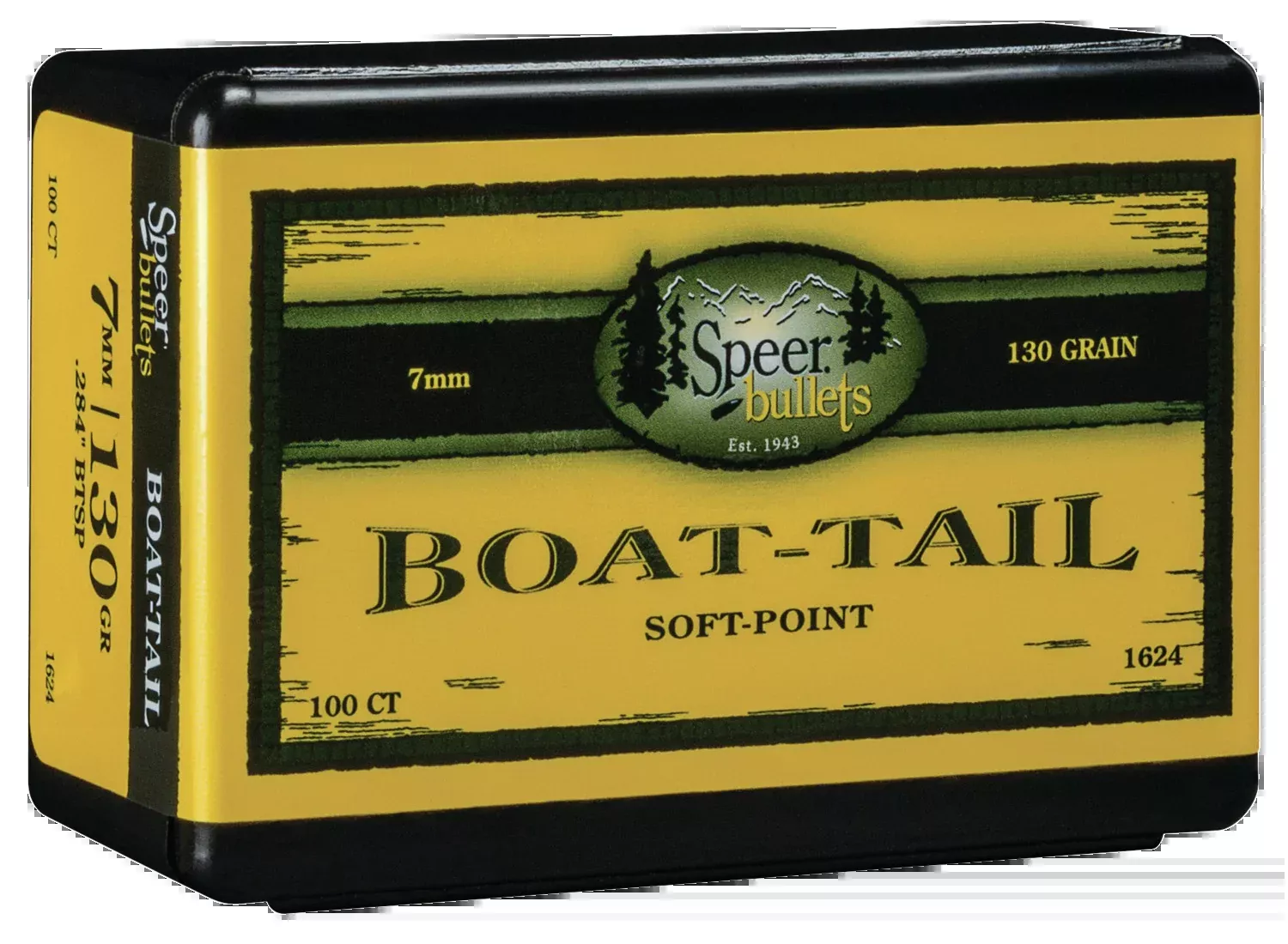 Speer Ammo Boat-tail, Speer 1624Bull .284 130 Sptzr Bt 100