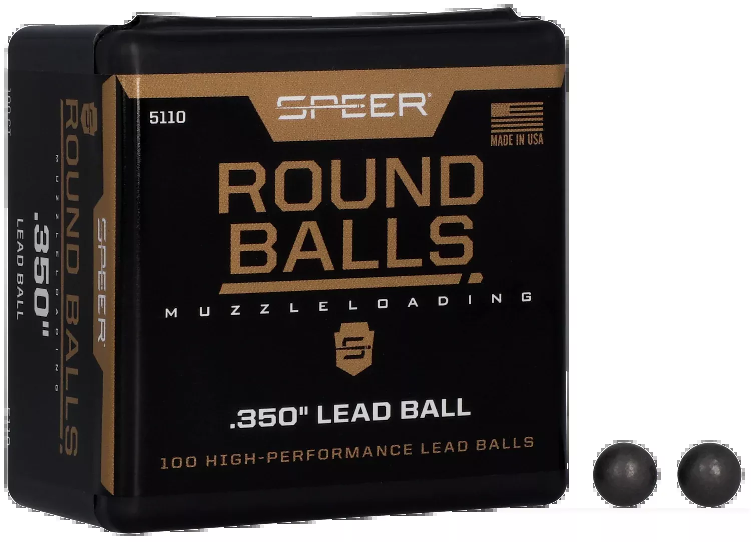 Speer Ammo Lead Balls, Speer 5110Round Balls .350 100/5