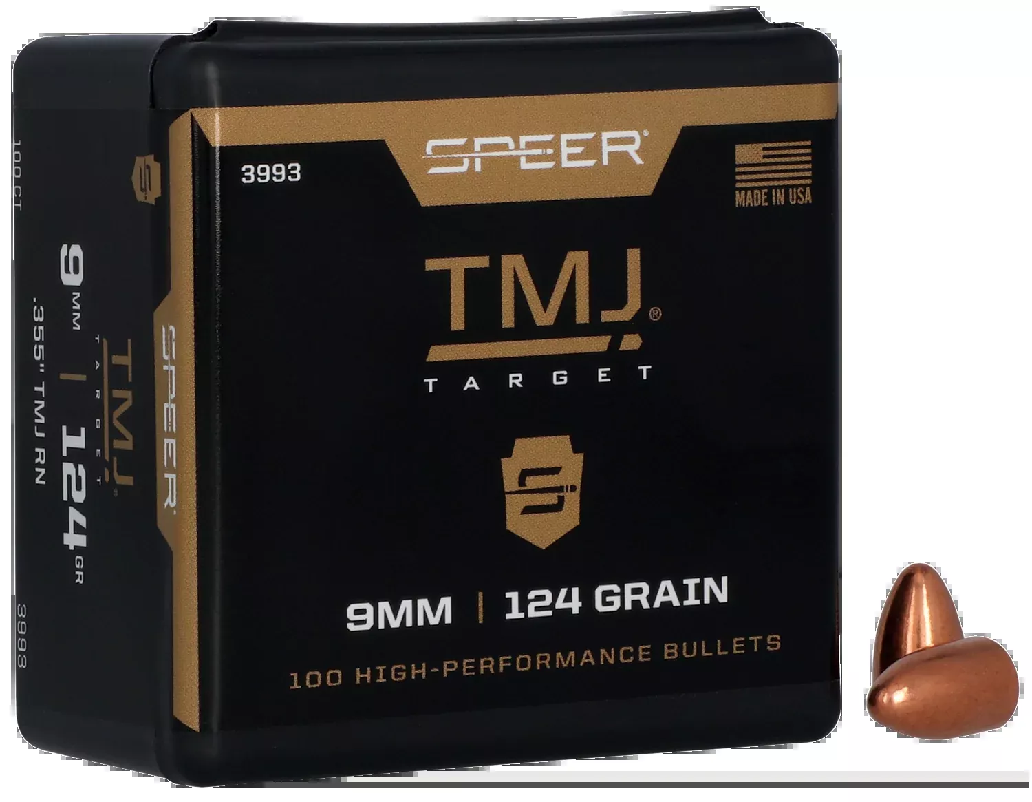Speer Ammo Tmj, Speer 3993Bull .355 124 Tmj100/5