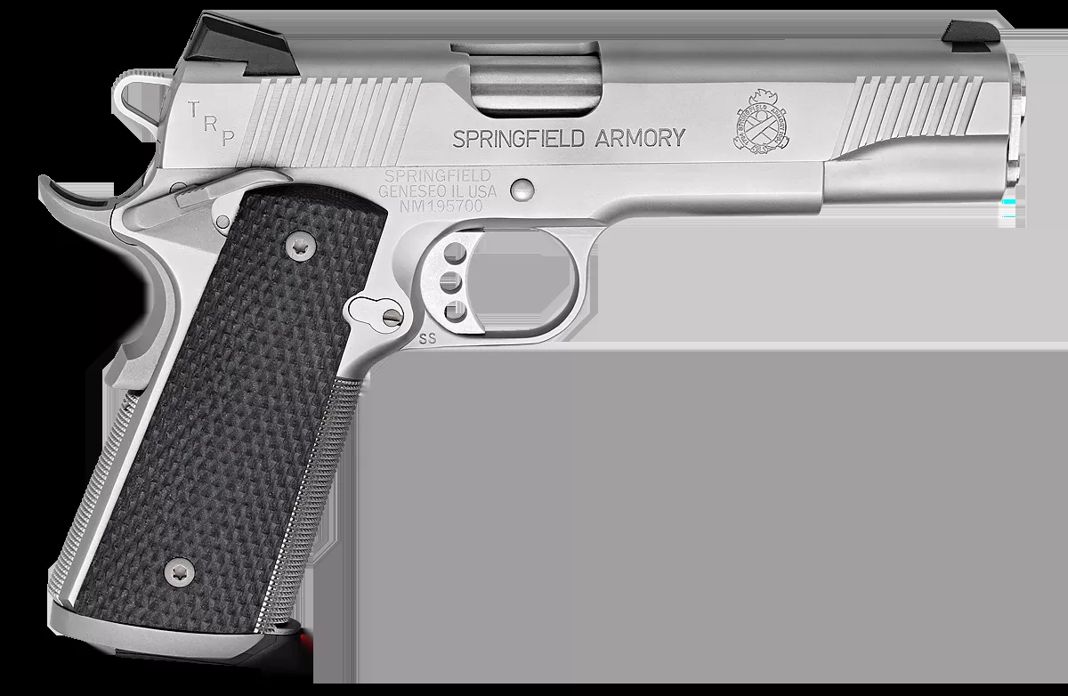 Springfield 1911 TRP .45ACP Pistol 7+1 5″ Match Barrel SS Slide/Frame Night Sights Blk G10 Grips CA Compliant SAO PC9107LCA18