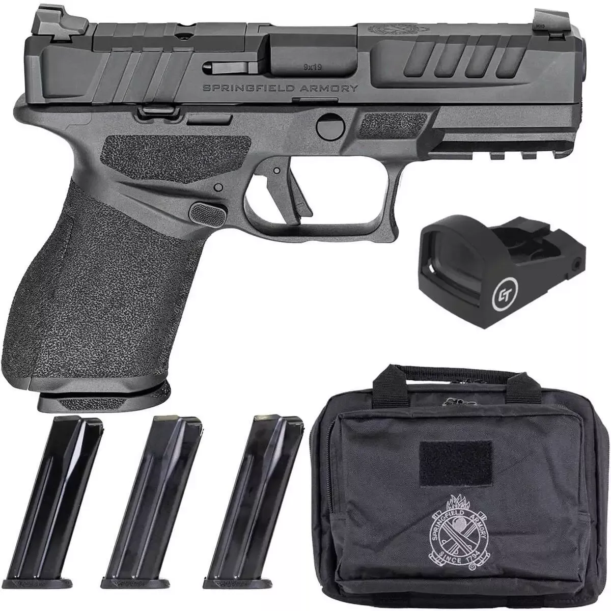 Springfield Armory Echelon 4.0C Gear Up Package 9mm Luger Pistol 4" Melonite Bundle EC9409B-UWD-GU25