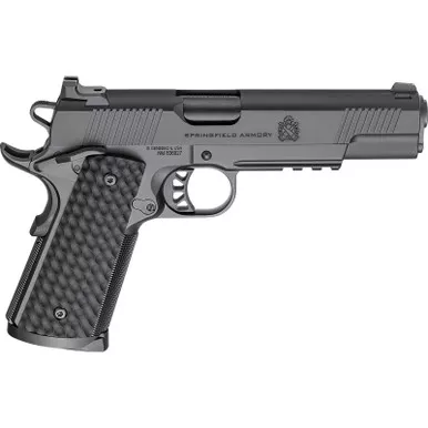 Springfield Armory PC9125LR 1911 TRP 45 ACP 8+1 5" Black Match Grade Barrel, Black Cerakote Serrated Carbon Steel Slide & Frame w/Picatinny Rail & Beavertail, VZ Hydra G10 Grip