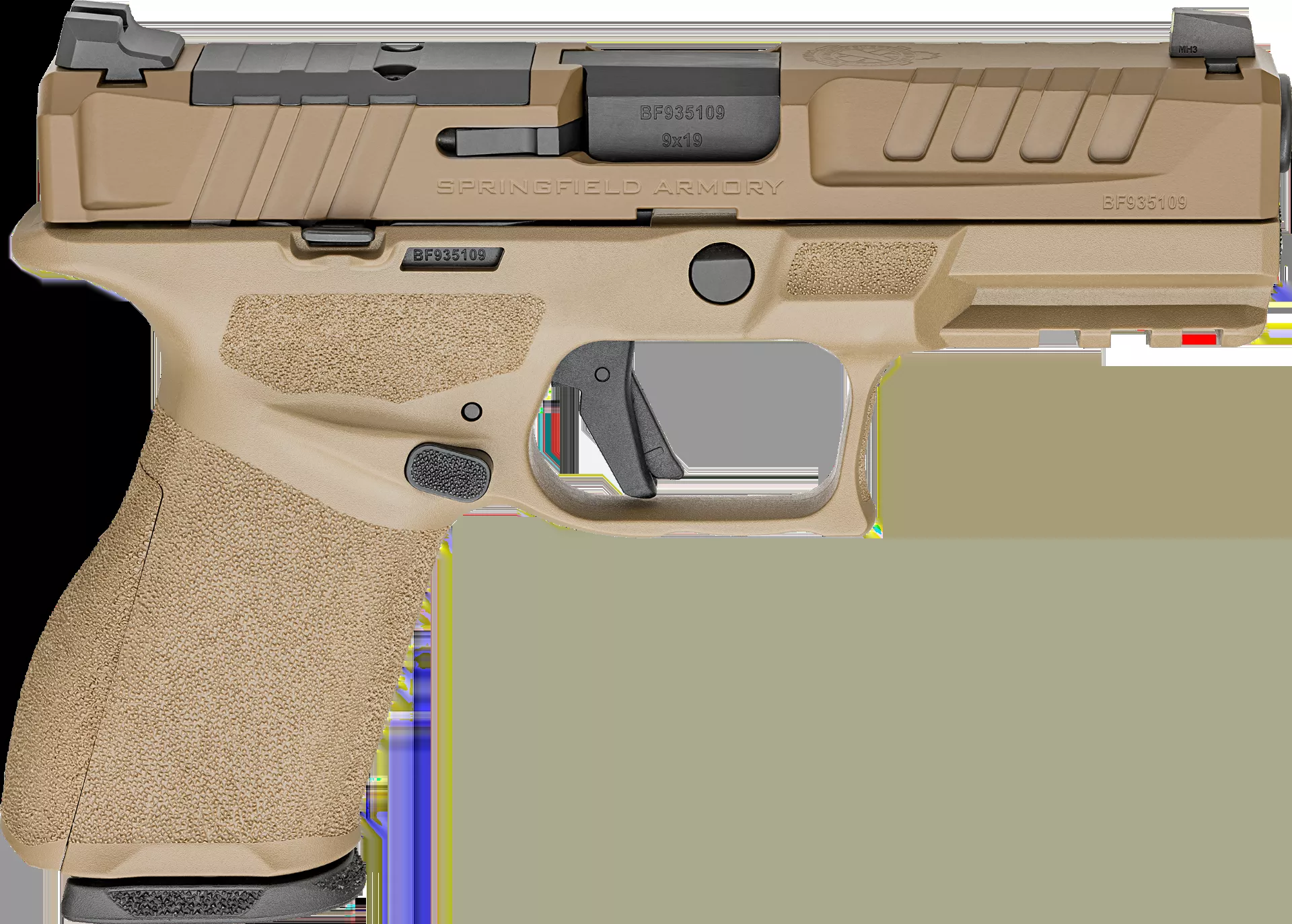 Springfield Echelon 9mm Luger Pistol 4" Flat Dark Earth EC9409FU