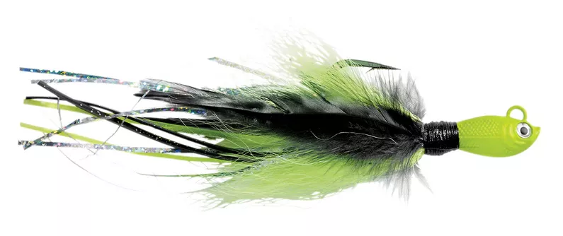 SPRO Power Bucktail Custom Jig - 1 oz. Crazy Chartreuse/Black