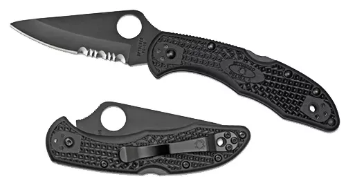 Spyderco Delica 4 Folder 2.88" VG-10 Black Blade FRN Black Handle