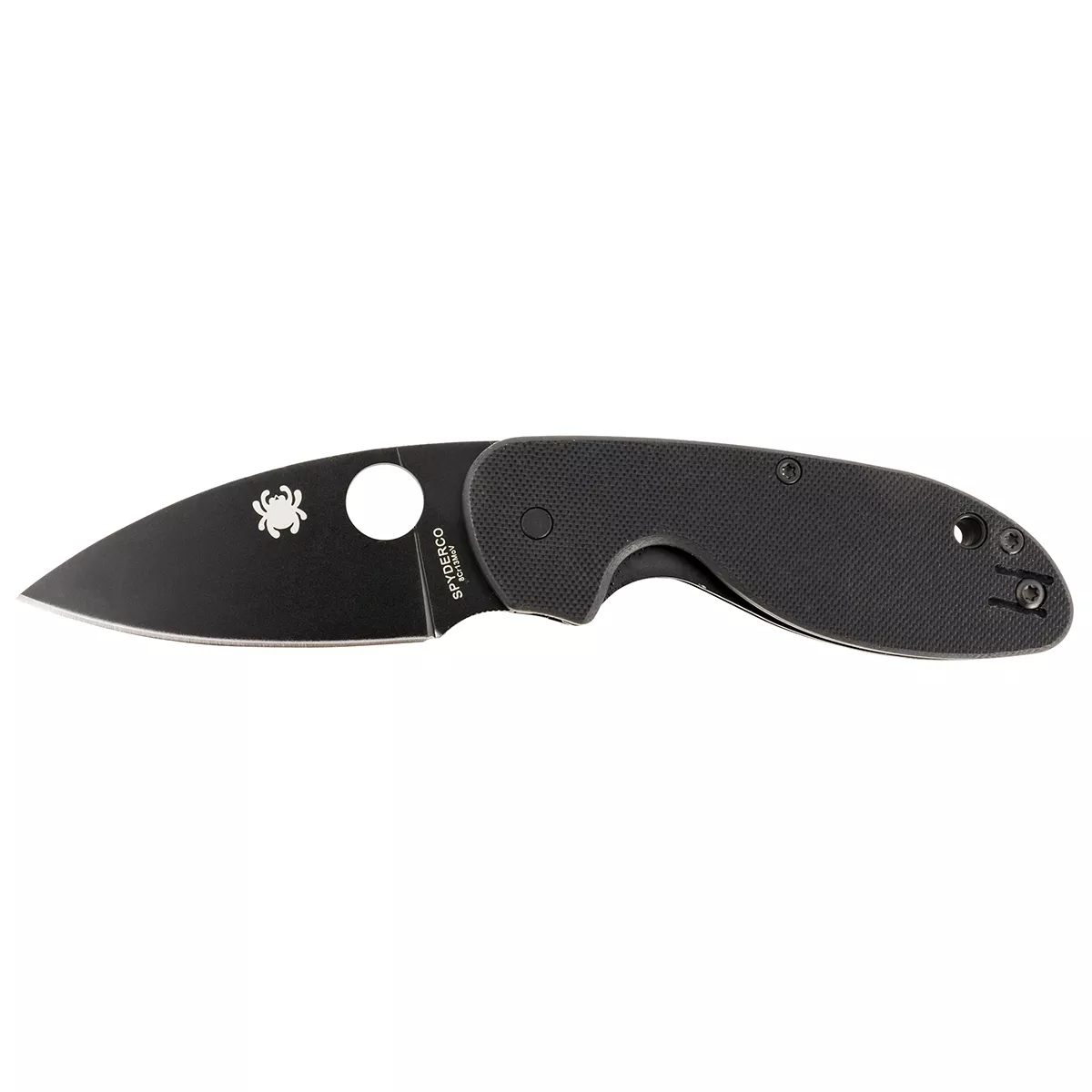Spyderco Efficient 2.98" Folding Plain Black DLC 8Cr13MoV SS Blade/Black Textured G10 Handle