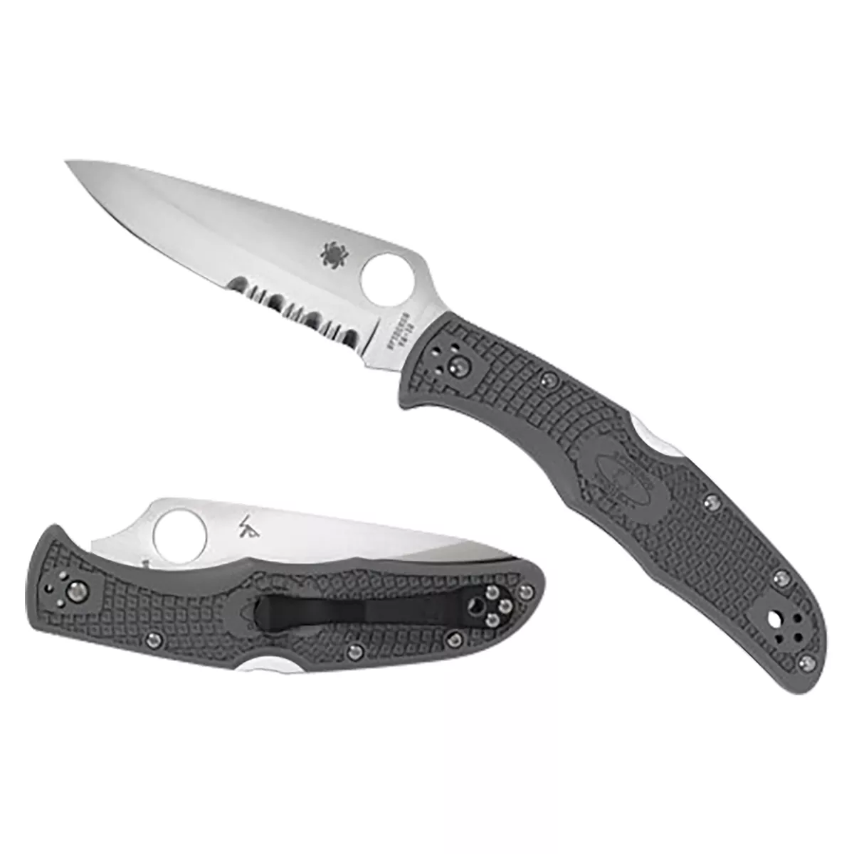 Spyderco Endura 4 Lightweight 3.75″ Folding Part Serrated Satin VG-10 SS Blade