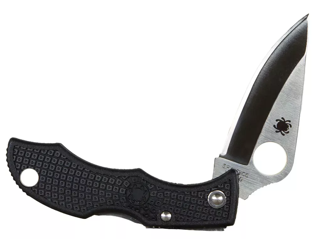 Spyderco Ladybug 3 1.94" Folding Clip Point Plain VG-10 Stainless Steel Blade FRN Black Handle